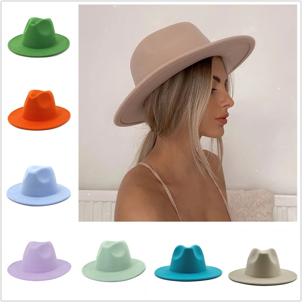 Women's Felt Wide Brim Hat